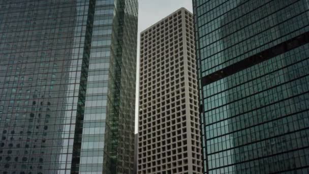 Los Edificios Del Negocio Del Día Cierran Lapso Tiempo Hong — Vídeo de stock