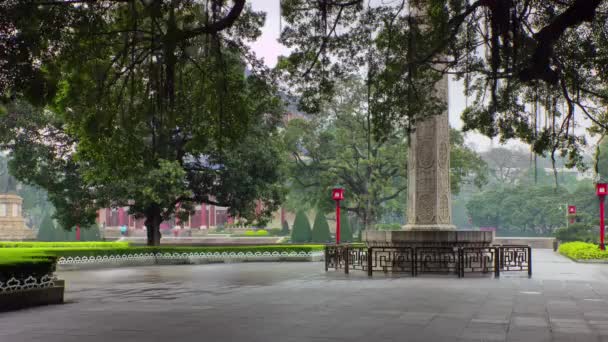China dag Zon yat-sen memorial hall guangzhou panorama 4k time-lapse — Stockvideo