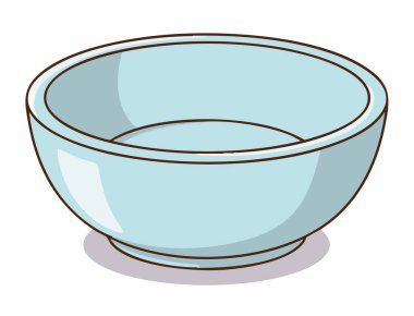 Boş bir çorba kasesinin vektör çizimi