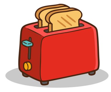 Bir tost makinesinin vektör çizimi.