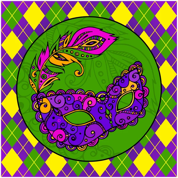 Mardy gras mask — Stock Vector