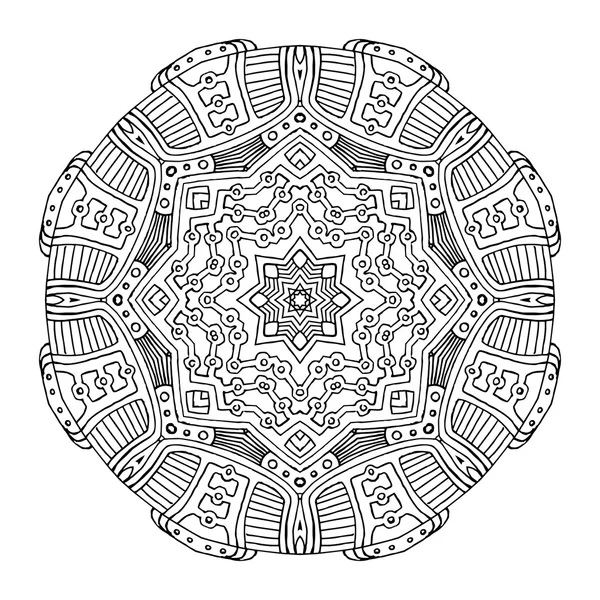 Mandala de rana azteca — Vector de stock