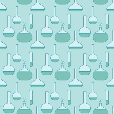 Turkuaz tıp biliminin düz simgesi tüpler