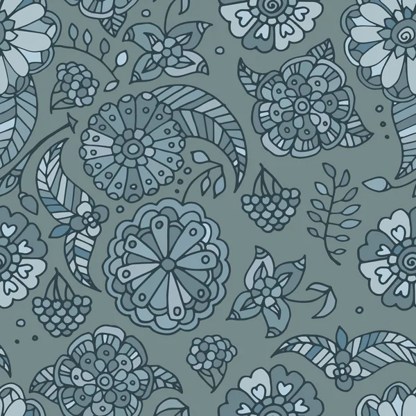 El çekilmiş renkli çiçek seamless modeli