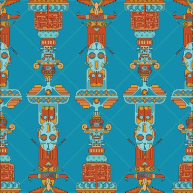 totem direkleri seamless modeli