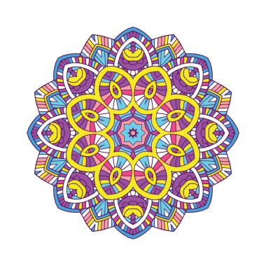 Renkli çiçek mandala