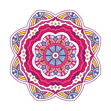 Renkli çiçek mandala