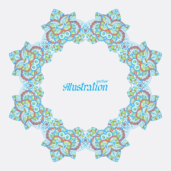 Mandala floral colorido —  Vetores de Stock