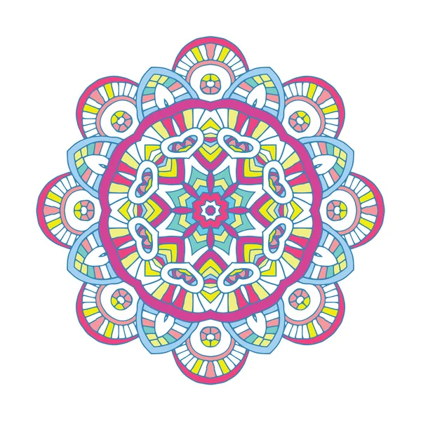 Färgade blommiga mandala — Stock vektor