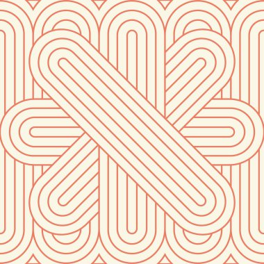 Retro Biçimli Dönüşümlü Geometrik Kusursuz Desen