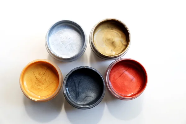 Group of colors in the cans — Stock Photo, Image