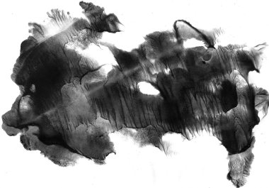 Soyut siyah mürekkep lekesi.