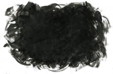 Soyut siyah mürekkep lekesi. 