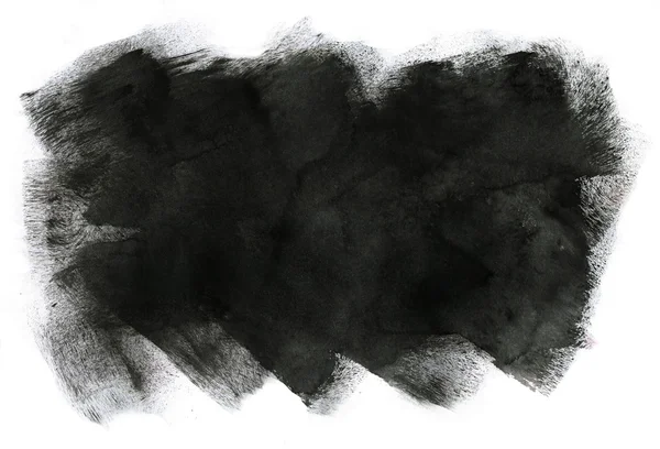 Mancha de tinta negra abstracta . — Foto de Stock