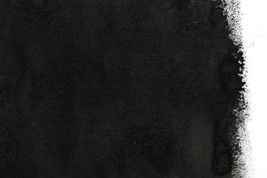 Soyut siyah mürekkep lekesi. Suluboya kağıdına Çin mürekkep arkaplanı. 