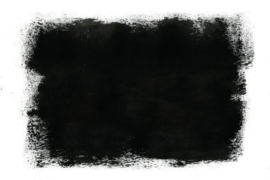 Soyut siyah mürekkep lekesi. Suluboya kağıdına Çin mürekkep arkaplanı. 