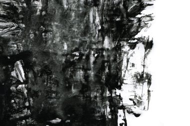 Soyut siyah mürekkep lekesi.