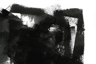 Soyut siyah mürekkep lekesi.