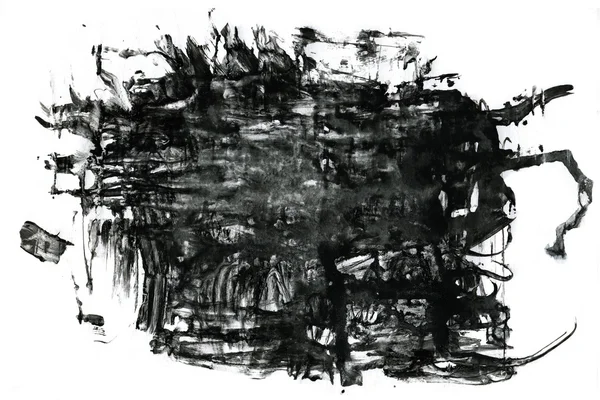 Abstraktní černý inkoust skvrny. — Stock fotografie