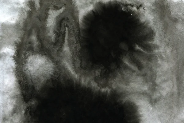 Abstrakt svart bläck fläcken. — Stockfoto