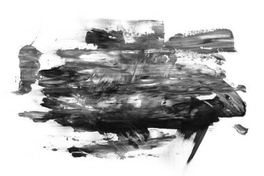 Soyut siyah mürekkep lekesi. Suluboya kağıdına Çin mürekkep arkaplanı. 