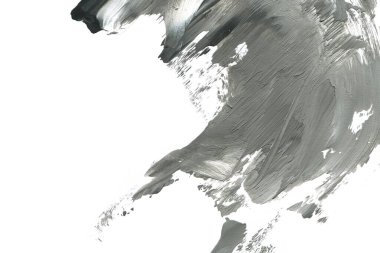 Soyut siyah mürekkep lekesi. Suluboya kağıdına Çin mürekkep arkaplanı. 