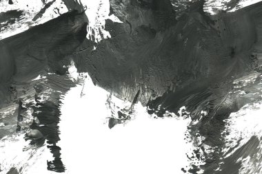 Soyut siyah mürekkep lekesi. Suluboya kağıdına Çin mürekkep arkaplanı. 