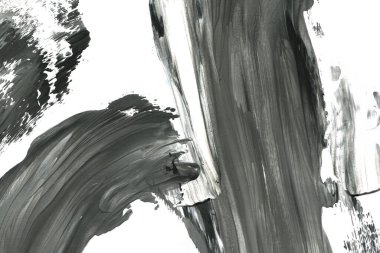 Soyut siyah mürekkep lekesi. Suluboya kağıdına Çin mürekkep arkaplanı. 