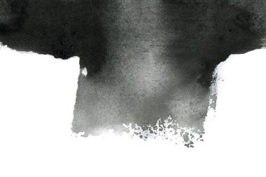 Soyut mürekkep arkaplanı. Mermer tarzı. Beyaz kağıda siyah boya dokusu. Ağ ve oyun tasarımı için duvar kağıdı. Grunge çamur sanatı. Kalem suyunun makro resmi. Koyu Smear