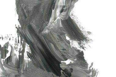 Soyut siyah mürekkep lekesi. Suluboya kağıdına Çin mürekkep arkaplanı. 