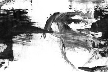 Soyut siyah mürekkep lekesi. Suluboya kağıdına Çin mürekkep arkaplanı. 