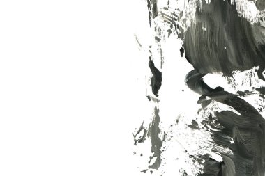 Soyut siyah mürekkep lekesi. Suluboya kağıdına Çin mürekkep arkaplanı. 