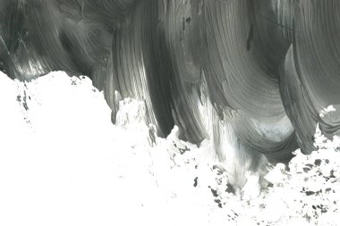 Soyut siyah mürekkep lekesi. Suluboya kağıdına Çin mürekkep arkaplanı. 