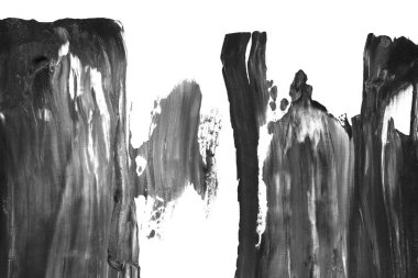 Soyut siyah mürekkep lekesi. Suluboya kağıdına Çin mürekkep arkaplanı. 