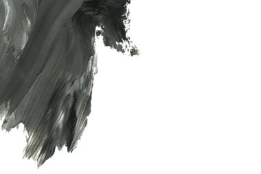 Soyut siyah mürekkep lekesi. Suluboya kağıdına Çin mürekkep arkaplanı. 