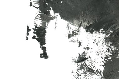 Soyut siyah mürekkep lekesi. Suluboya kağıdına Çin mürekkep arkaplanı. 