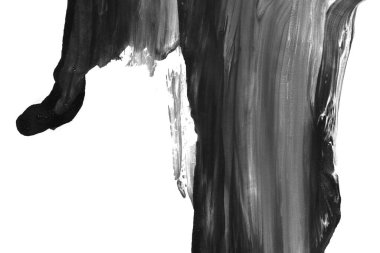 Soyut siyah mürekkep lekesi. Suluboya kağıdına Çin mürekkep arkaplanı. 