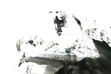 Soyut siyah mürekkep lekesi. Suluboya kağıdına Çin mürekkep arkaplanı. 