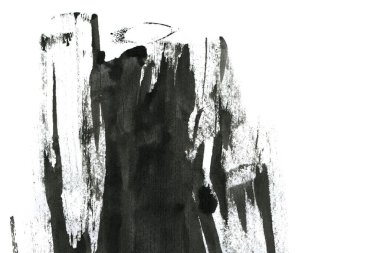 Soyut mürekkep arkaplanı. Mermer tarzı. Beyaz kağıda siyah boya dokusu. Ağ ve oyun tasarımı için duvar kağıdı. Grunge çamur sanatı. Kalem suyunun makro resmi. Koyu Smear