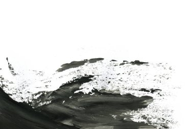 Soyut siyah mürekkep lekesi. Suluboya kağıdına Çin mürekkep arkaplanı. 