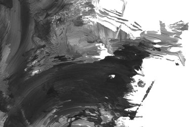 Soyut siyah mürekkep lekesi. Suluboya kağıdına Çin mürekkep arkaplanı. 