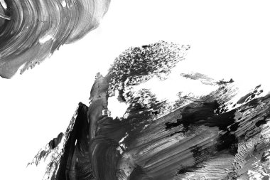 Soyut siyah mürekkep lekesi. Suluboya kağıdına Çin mürekkep arkaplanı. 