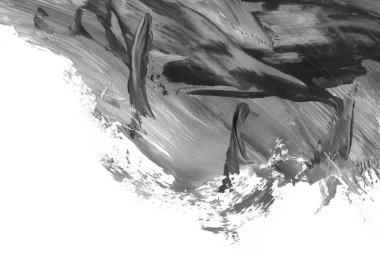 Soyut siyah mürekkep lekesi. Suluboya kağıdına Çin mürekkep arkaplanı. 