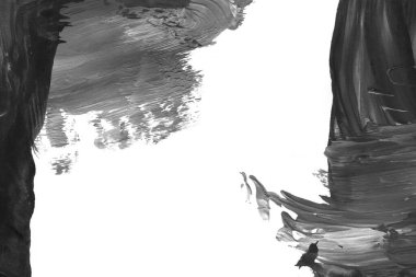 Soyut siyah mürekkep lekesi. Suluboya kağıdına Çin mürekkep arkaplanı. 