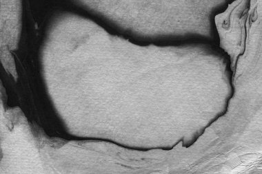 Soyut siyah mürekkep lekesi. Suluboya kağıdına Çin mürekkep arkaplanı. 