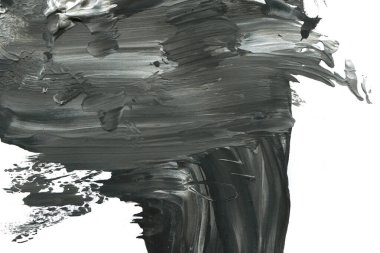 Soyut siyah mürekkep lekesi. Suluboya kağıdına Çin mürekkep arkaplanı. 