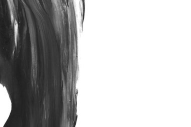 Soyut siyah mürekkep lekesi. Suluboya kağıdına Çin mürekkep arkaplanı. 