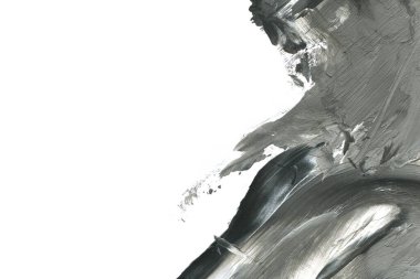 Soyut siyah mürekkep lekesi. Suluboya kağıdına Çin mürekkep arkaplanı. 