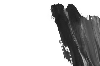 Soyut siyah mürekkep lekesi. Suluboya kağıdına Çin mürekkep arkaplanı. 