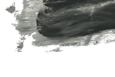 Soyut siyah mürekkep lekesi. Suluboya kağıdına Çin mürekkep arkaplanı. 